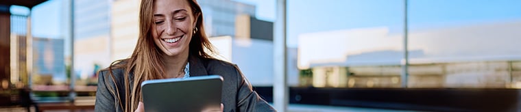 Woman on tablet